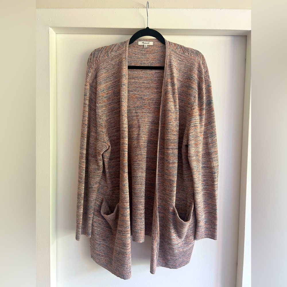 Madewell colorful cotton cardigan with pockets